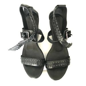Diesel black leather sandals